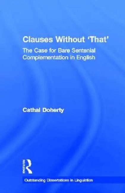Clauses Without 'That' (English, Cathal Doherty)