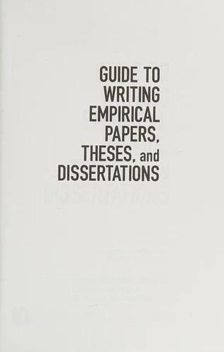 Guide to Writing Empirical Papers, Theses, and Dissertations (English, G. David Garson)