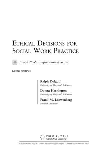 Ethical Decisions for Social Work Practice (English, Ralph Dolgoff | Donna Harrington | Frank Loewenberg)