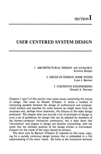 User Centered System Design (English, Donald A. Norman)