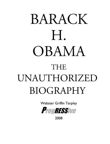 Barack H. Obama (English, Webster Tarpley)
