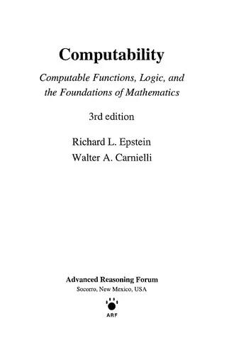 Computability (English, Richard L. Epstein | Walter A. Carnielli)