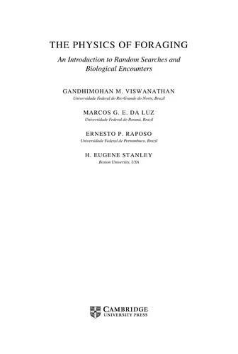The Physics of Foraging (English, Gandhimohan M. Viswanathan | Marcos G. E. Da Luz | Ernesto P. Raposo)