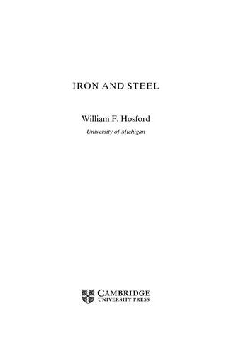 Iron and Steel (English, William F. Hosford)