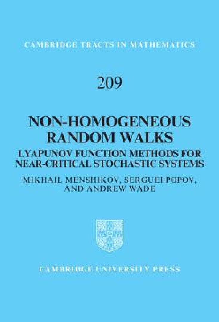 Non-Homogeneous Random Walks (English, Mikhail Menshikov | Serguei Popov | Andrew Wade)