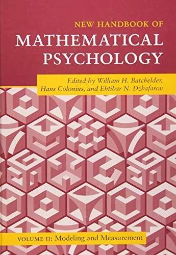 New Handbook of Mathematical Psychology (English, William H. Batchelder | Hans Colonius | Ehtibar N. Dzhafarov)