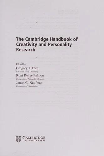 The Cambridge Handbook of Creativity and Personality Research (English, Gregory J. Feist | Roni Reiter-Palmon | James C. Kaufman)