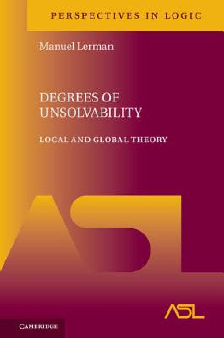 Degrees of Unsolvability (English, Manuel Lerman)