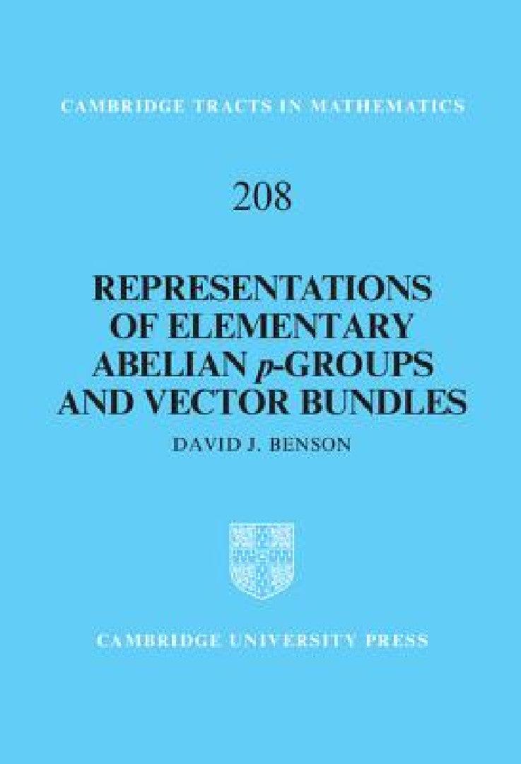 Representations of Elementary Abelian p-Groups and Vector Bundles (English, David J. Benson)