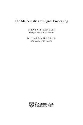 The Mathematics of Signal Processing (English, Steven B. Damelin | Jr. Miller Willard)