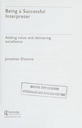 Being a Successful Interpreter (English, Jonathan Downie)