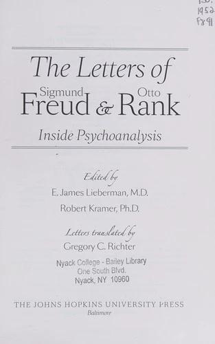 The Letters of Sigmund Freud and Otto Rank (English, E. James Lieberman | Robert Kramer | Gregory C. Richter)