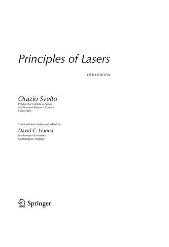 Principles of Lasers (English, Orazio Svelto)