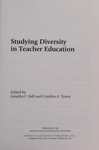 Studying Diversity in Teacher Education (English, Arnetha F. Ball | Cynthia a. Tyson | Arnetha F. Ball)