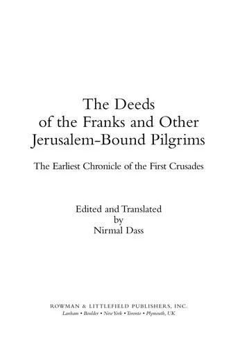 Deeds of the Franks and Other Jerusalem-Bound Pilgrims (English, Nirmal Dass)