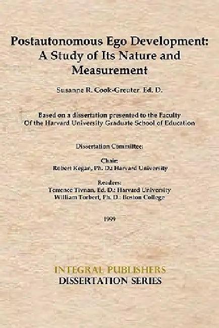 Postautonomous Ego Development (English, Susanne Cook-Greuter)