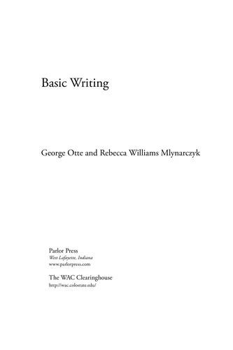 Basic Writing (English, George Otte | Rebecca Williams Mlynarczyk)