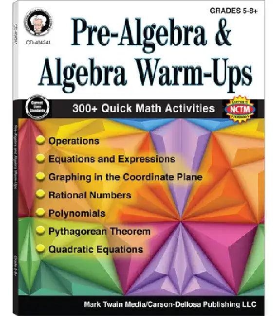 Pre-Algebra and Algebra Warm-Ups, Grades 5 - 12 (English, Cindy Barden | Wendi Silvano)