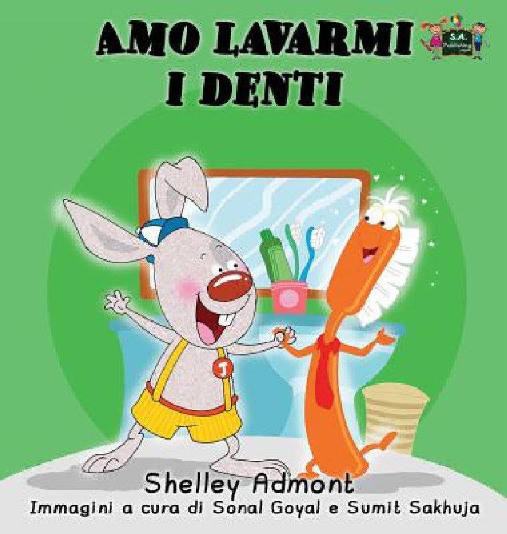 Amo lavarmi i denti (English, Shelley Admont | Kidkiddos Books)