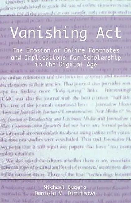 Vanishing ACT (English, Michael J. Bugeja | Daniela V. Dimitrova)