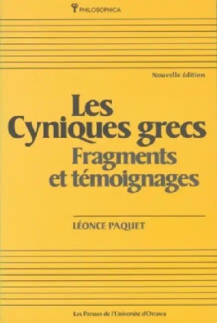 Les Cyniques Grecs (English, Léonce Paquet)