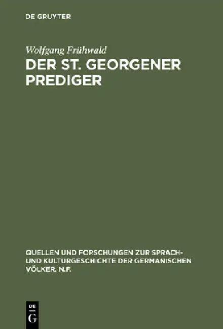 Der St. Georgener Prediger (English, Wolfgang Frühwald)