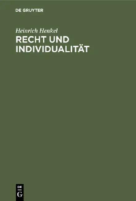 Recht und Individualität (English, Heinrich Henkel)