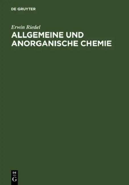Allgemeine und anorganische Chemie (English, Erwin Riedel)