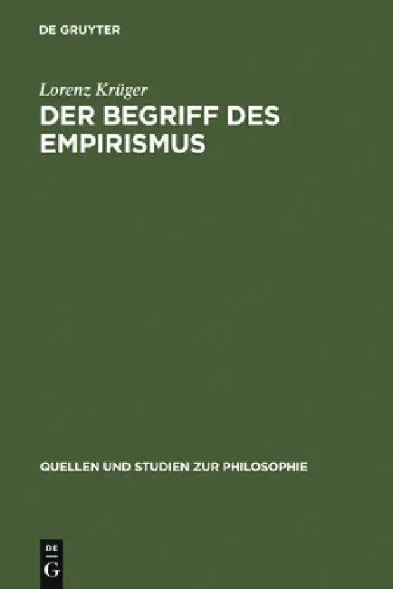Der Begriff des Empirismus (English, Lorenz Krüger)