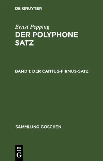 Der cantus-firmus-Satz (English, Ernst Pepping)
