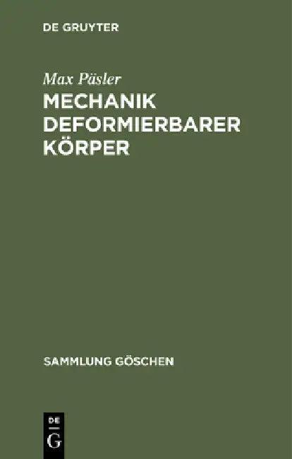 Mechanik Deformierbarer Körper (English, Max Päsler)