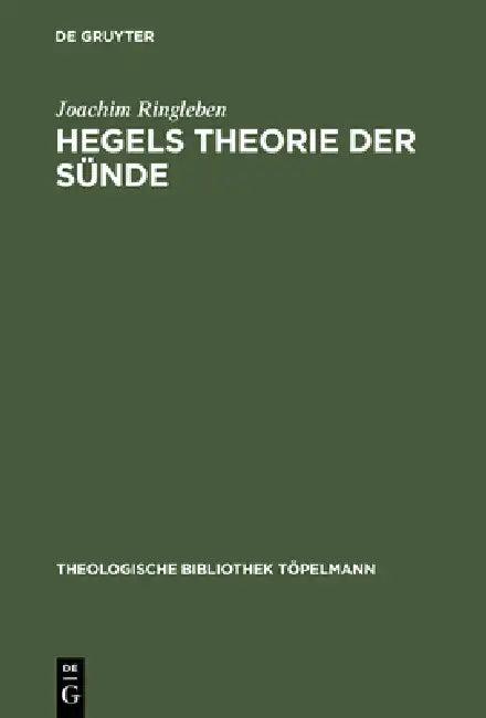 Hegels Theorie der Sünde (English, Joachim Ringleben)