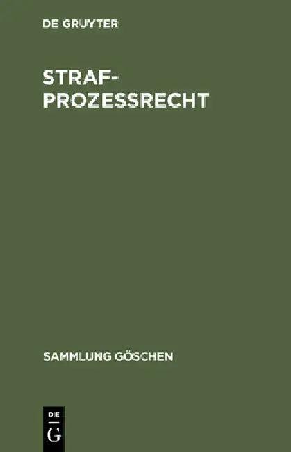 Strafprozeßrecht (English, No Contributor)