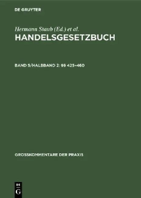§§ 425-460 (English, Dieter Brüggemann | Robert Fischer | Paul Ratz)