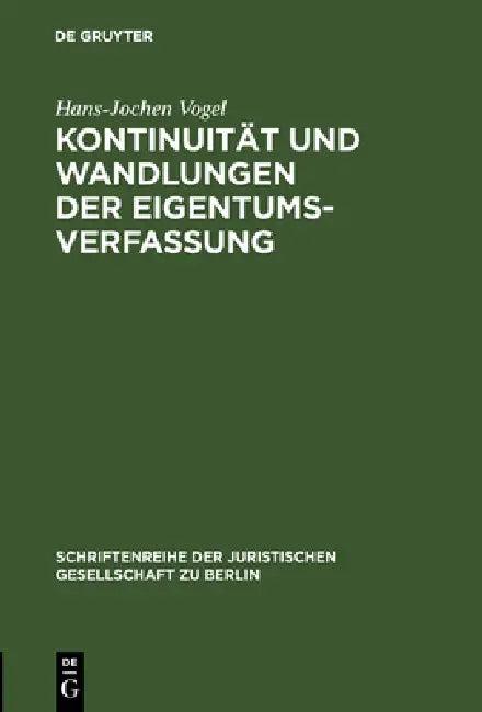 Kontinuität und Wandlungen der Eigentumsverfassung (English, Hans-Jochen Vogel)
