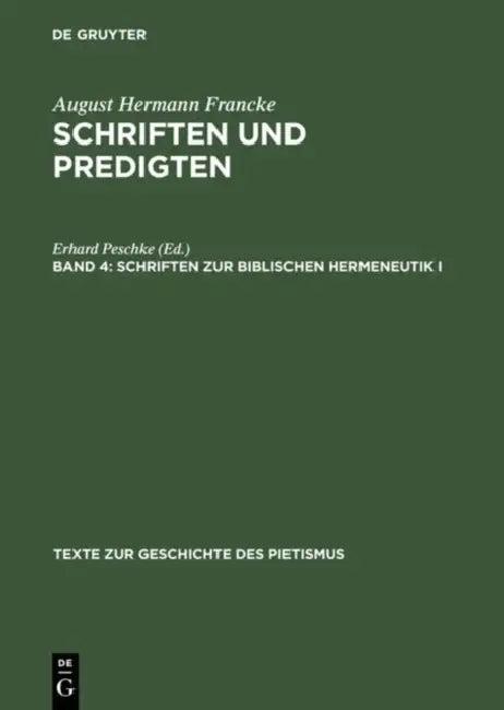 Schriften zur biblischen Hermeneutik I (English, Erhard Peschke | Udo Sträter | Christian Soboth)