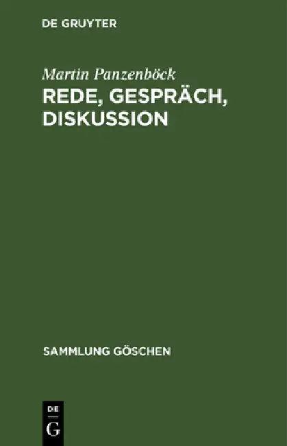 Rede, Gespräch, Diskussion (English, Martin Panzenböck)