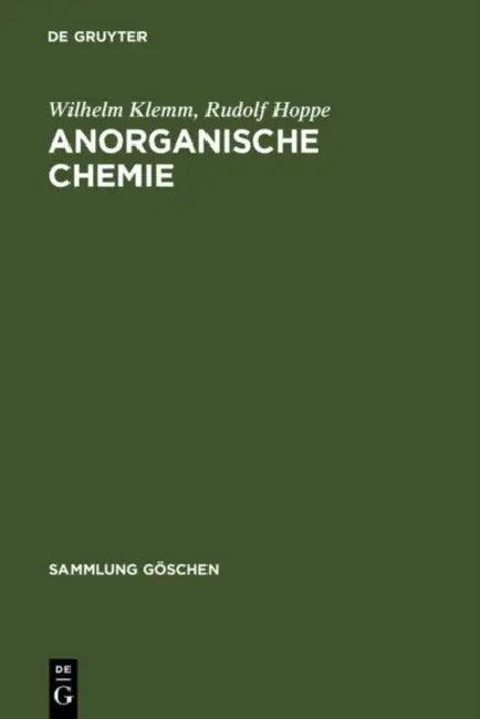 Anorganische Chemie (English, Wilhelm Klemm | Rudolf Hoppe)