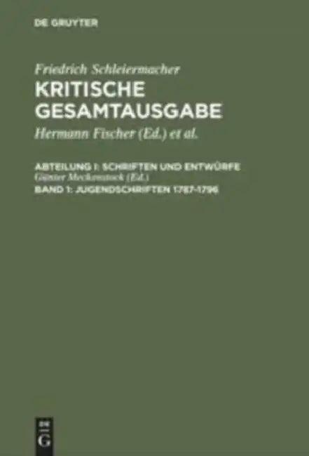 Jugendschriften 1787-1796 (English, Günter Meckenstock)