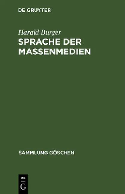 Sprache der Massenmedien (English, Harald Burger)