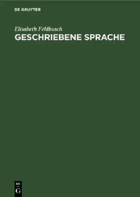 Geschriebene Sprache (English, Elisabeth Feldbusch)