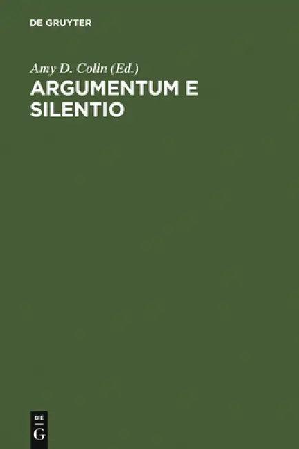 Argumentum E Silentio (English, Amy D. Colin | Beda Allemann | Jacques Derrida)