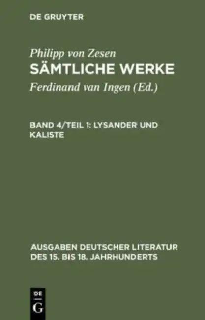 Lysander und Kaliste (English, Philipp Von Zesen | Volker Meid)