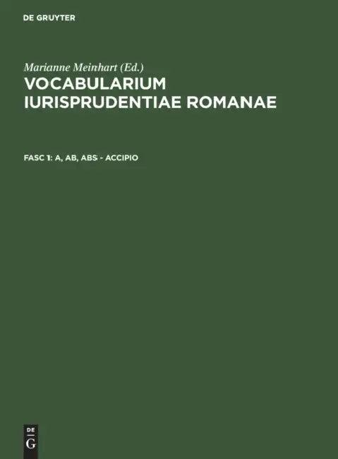 A, Ab, ABS - Accipio (English, Marianne Meinhart)