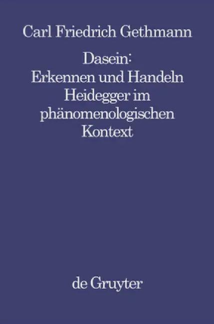 Dasein (English, Carl Friedrich Gethmann)