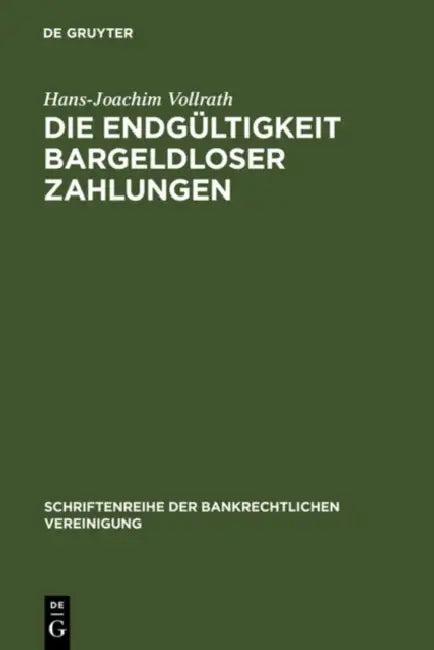 Die Endgültigkeit bargeldloser Zahlungen (English, Hans-Joachim Vollrath)