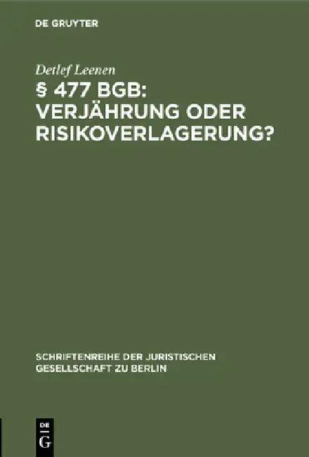 § 477 Bgb (English, Detlef Leenen)