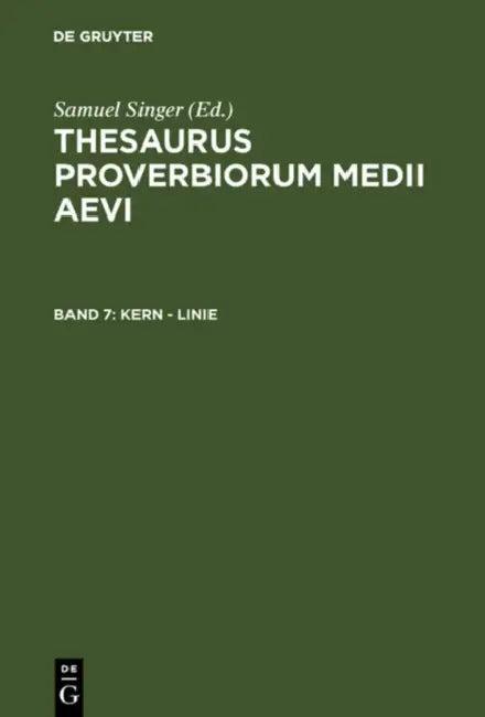Kern - Linie (English, Samuel Singer | Kuratorium Singer Der Sagw)