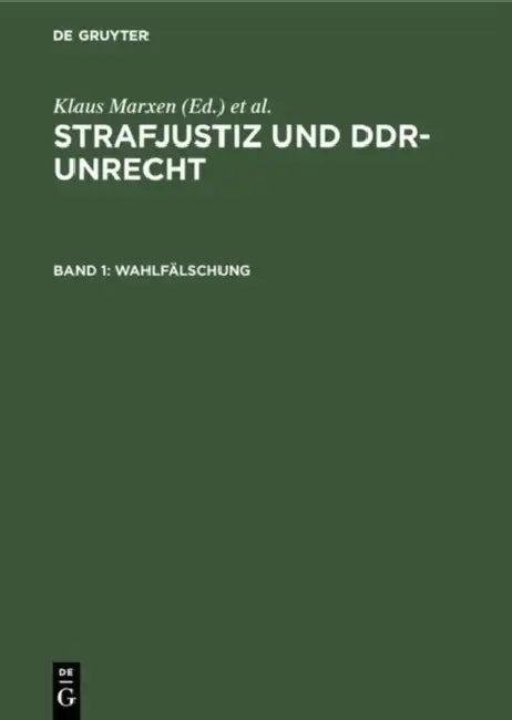Wahlfälschung (English, Jan Müller | Petra Schäfter)