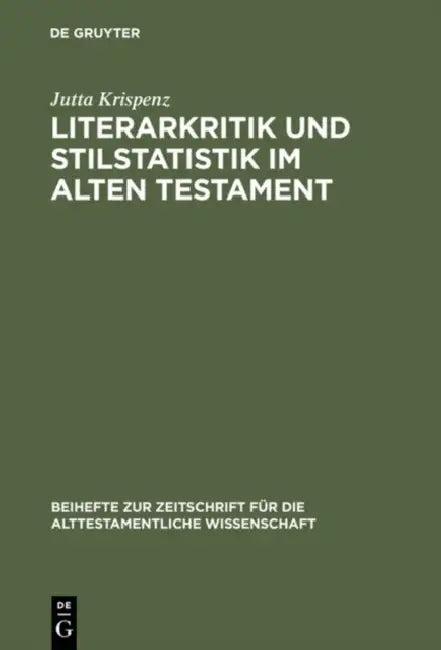 Literarkritik und Stilstatistik im Alten Testament (English, Jutta Krispenz)